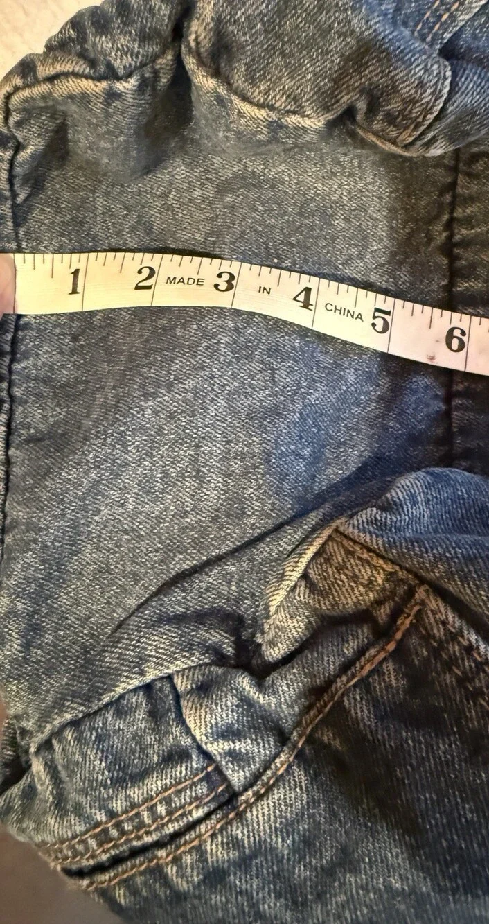 Y2K Denim Shoulder Bag Blue Jean Multi Pocket Zip Purse Adjustable Strap 2000s